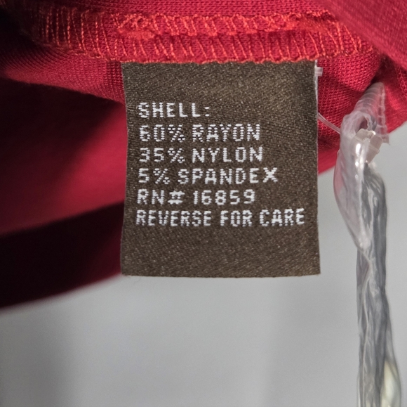 NWOT J McLaughlin Dress Red Holiday Christmas Stretch Pullover Pockets Size L - Picture 5 of 5